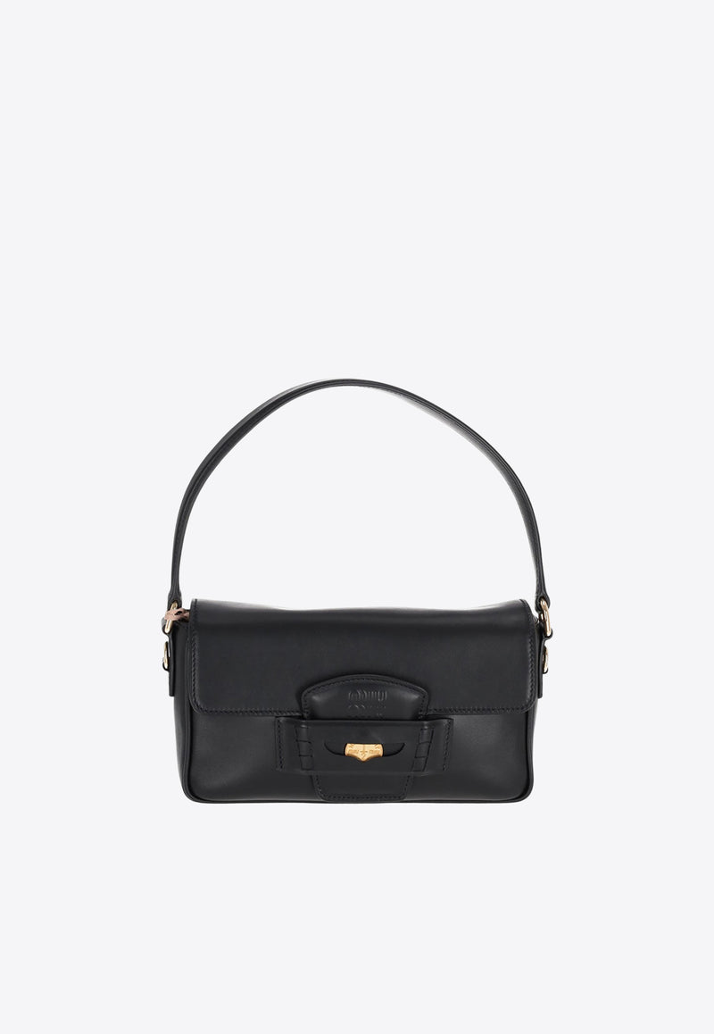 Miu Miu Penny Leather Shoulder Bag Black 5BD270VOOOACRM_F0002