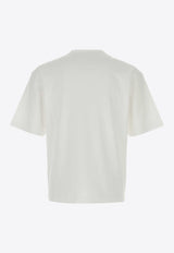 Prada Logo Embroidered T-shirt White UJN837SWM2240_F0009