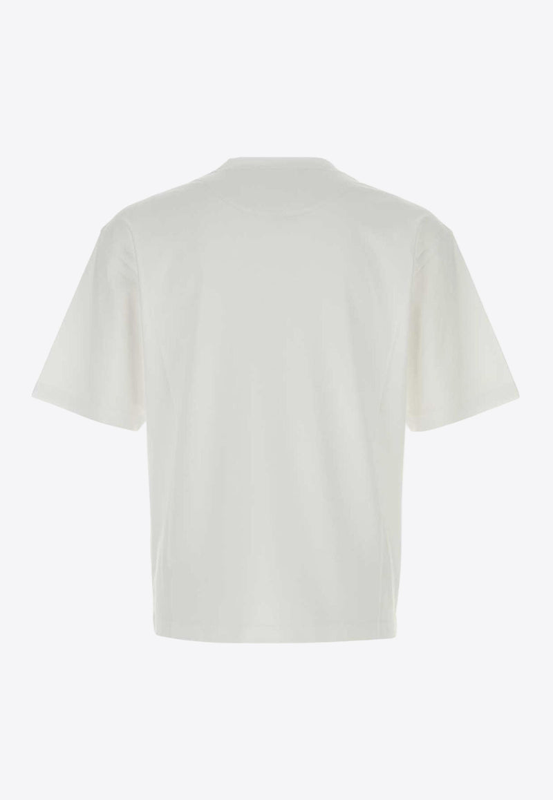 Prada Logo Embroidered T-shirt White UJN837SWM2240_F0009