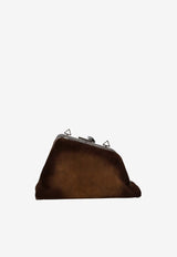 The Attico Day Off Suede Shoulder Bag Brown 250WAH00049_855