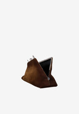 The Attico Day Off Suede Shoulder Bag Brown 250WAH00049_855