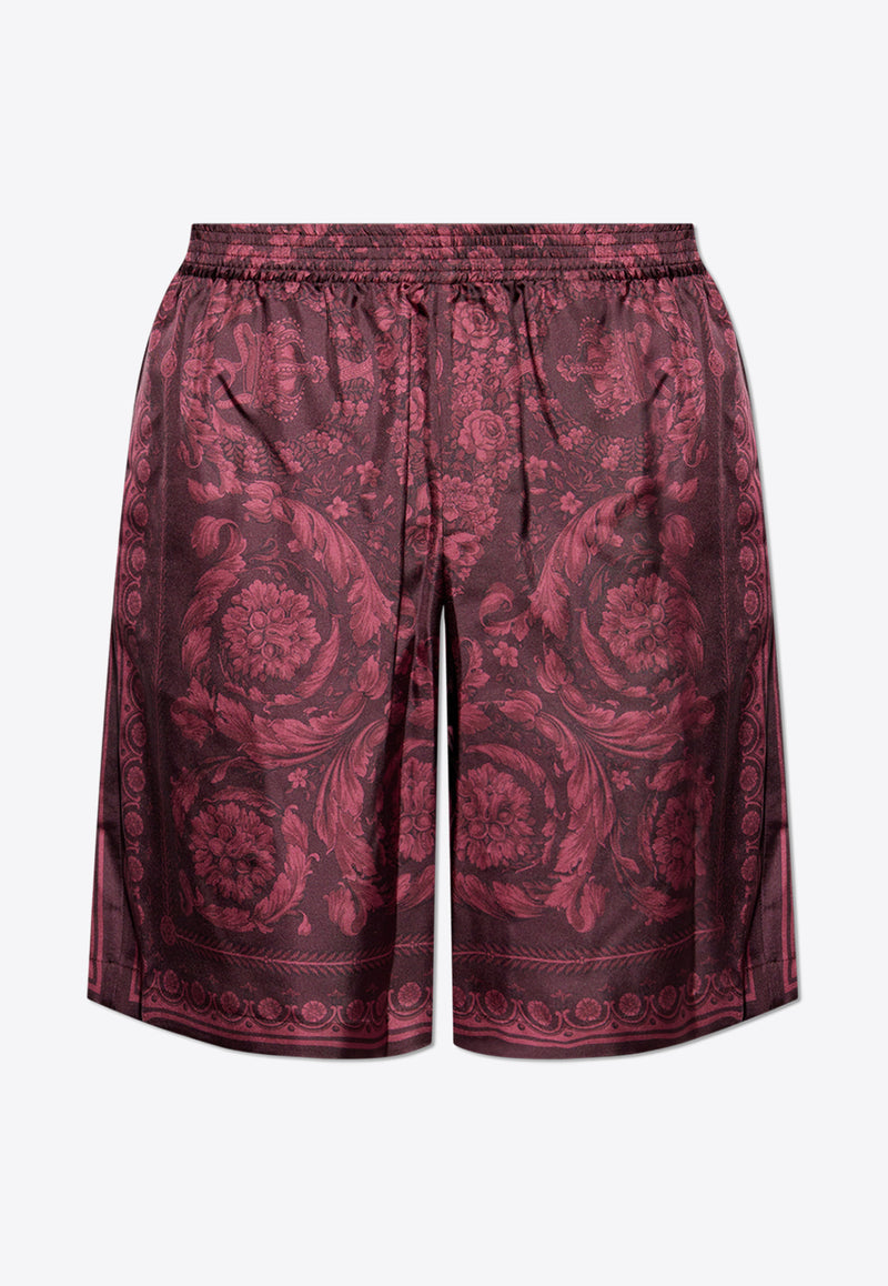 Versace Barocco-Print Silk Shorts 1002476 1A13557-5L480