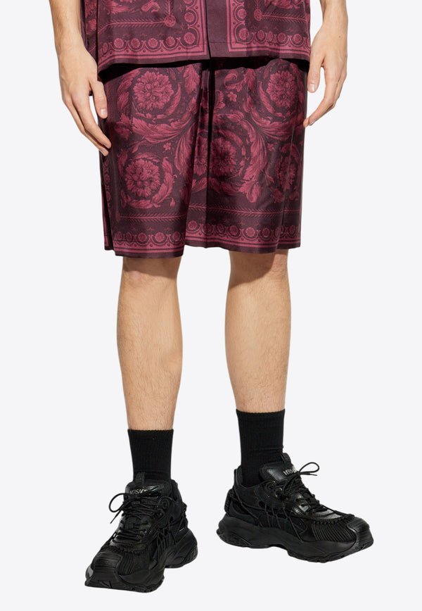 Versace Barocco-Print Silk Shorts 1002476 1A13557-5L480