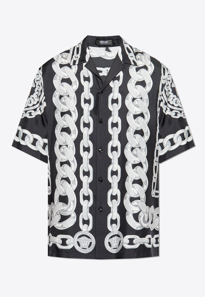 Versace Medusa Chains Silk Shirt 1003926 1A13397-5B950