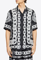 Versace Medusa Chains Silk Shirt 1003926 1A13397-5B950