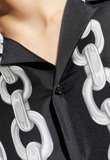 Versace Medusa Chains Silk Shirt 1003926 1A13397-5B950