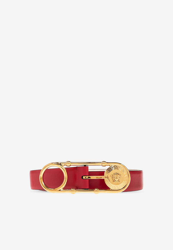 Versace Safety Pin Leather Belt  1005786 DV3T-1RB3V