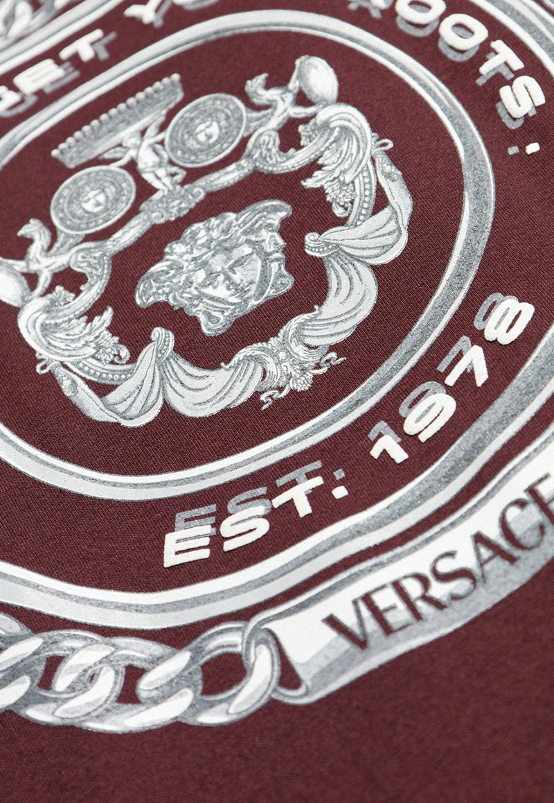 Versace Chain Crest Crewneck T-shirt 1013302 1A13402-2LE00