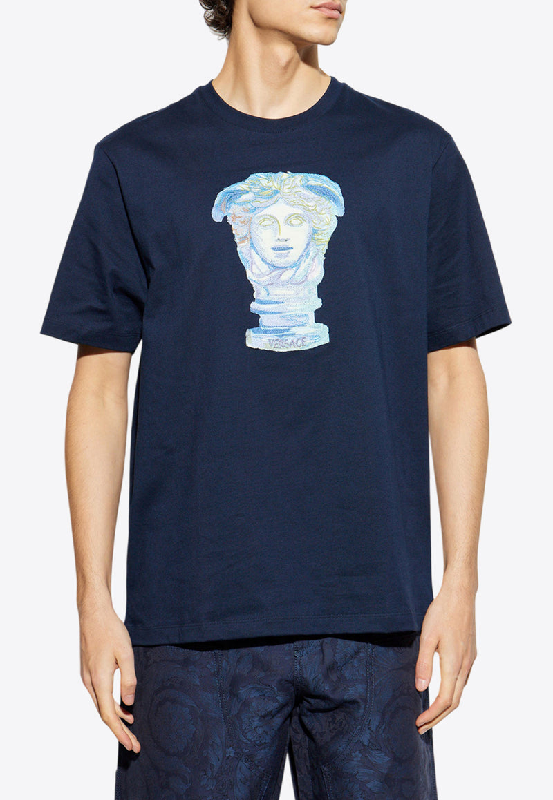 Versace Crewneck T-shirt With Medusa Head 1013302 1A13432-1UI20