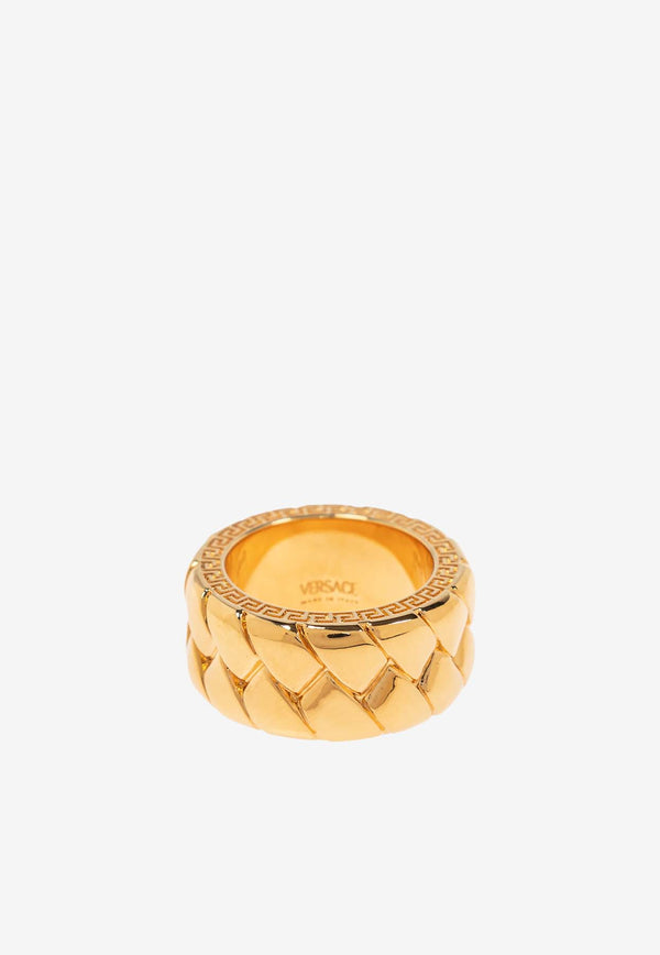 Versace Braided Bind Brass Ring 1017127 1A00620-3J000