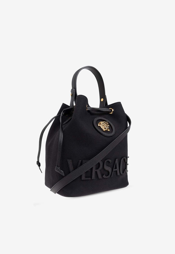 Versace La Medusa Canvas Bucket Bag 1018297 1A13868-1B00V