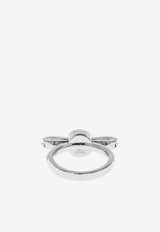 Versace Crystal Gianni Ribbon Ring 1018965 1A00621-4JEE0