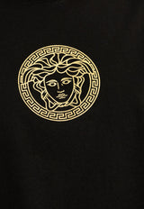 Versace Medusa-Motif Crewneck Cropped T-shirt 1018892 1A13608-2B130