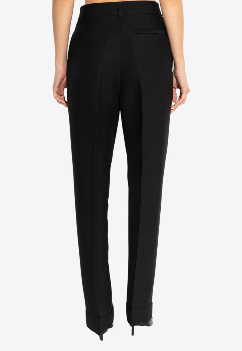 Salvatore Ferragamo High-Waist Straight-Leg Pants Black 13G160 P 780902-NERO