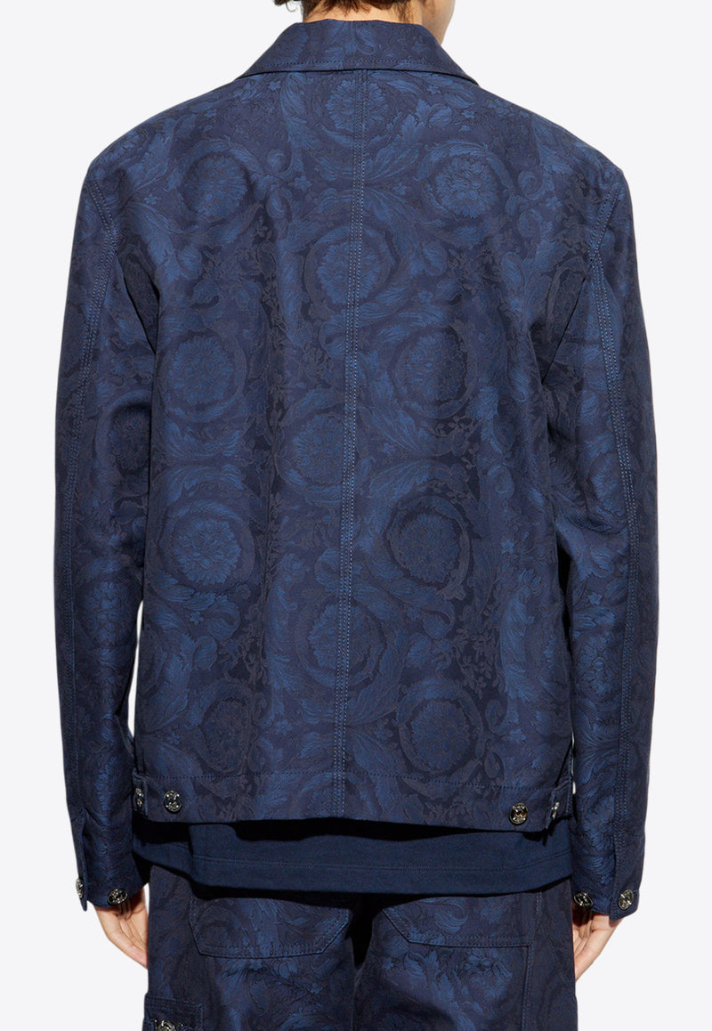 Versace Barocco Jacquard Carpenter Jacket Navy 1018852 1A09781-1UI20