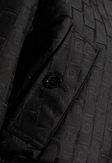 Salvatore Ferragamo Monogram Jacquard Zip-Up Jacket Black 13G540 B 780729-NERO