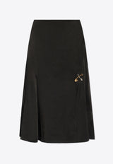 Versace Safety Pins Flowy Midi Skirt 1018937 1A10194-1B000