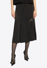 Versace Safety Pins Flowy Midi Skirt 1018937 1A10194-1B000