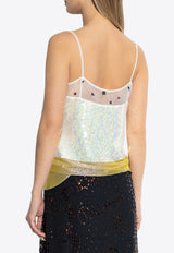 Tory Burch Lamé Embellished Sleeveless Slip Top 165472 0-653