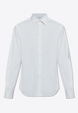 Salvatore Ferragamo Embroidered Long-Sleeved Shirt White 144305 C 780366-WHITE