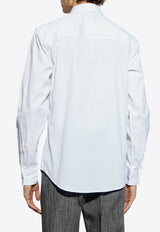 Salvatore Ferragamo Embroidered Long-Sleeved Shirt White 144305 C 780366-WHITE