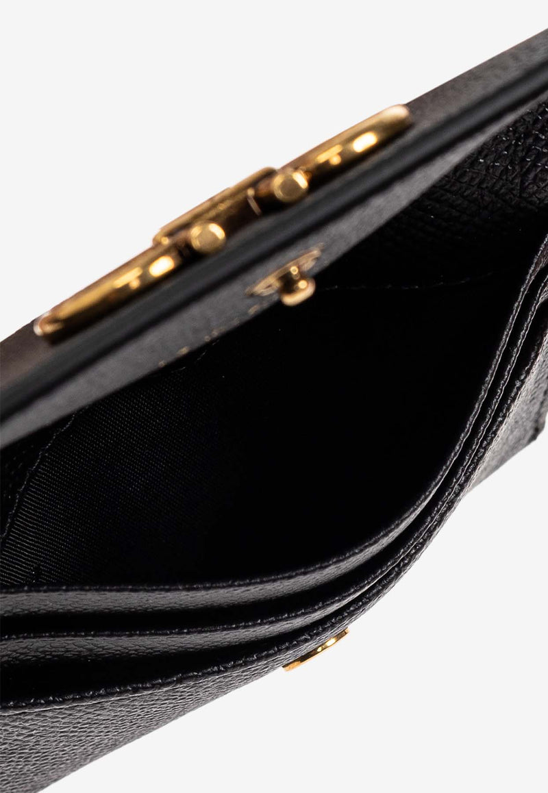 Salvatore Ferragamo Gancini Leather Cardholder Black 220861 PORTACARTE 779901-NERO