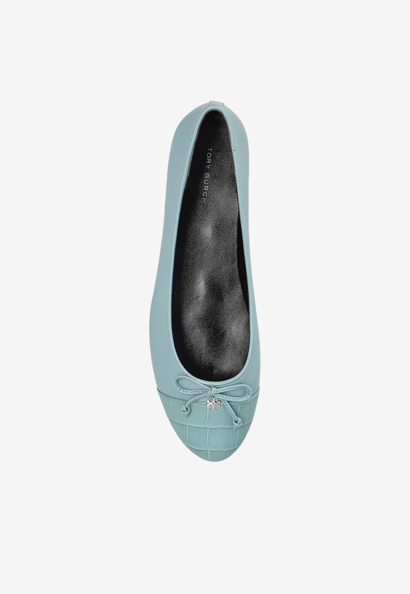 Tory Burch Cap-Toe Leather Ballet Flats 165366 0-400