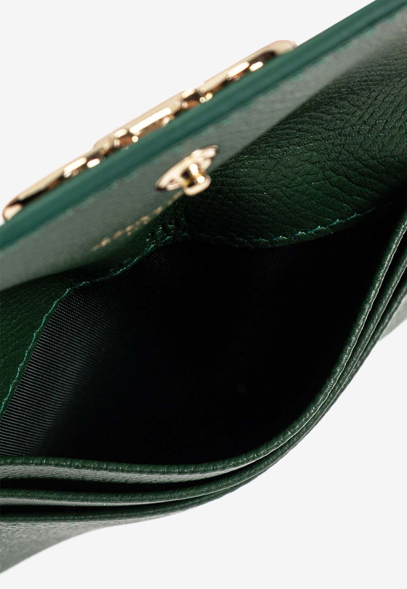 Salvatore Ferragamo Portacarte Gancini Leather Wallet Green 220861 PORTACARTE 779903-FOREST GREEN