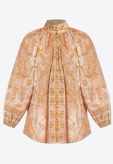 Zimmermann Acacia Billow Printed Shirt 2446TRS252 0-CRMPNKMUL