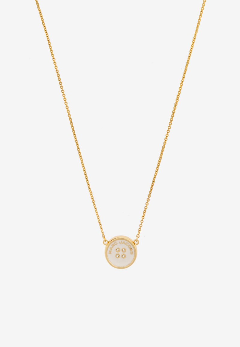 Marc Jacobs The Button Pendant Necklace Gold 2R4JNC001J38 0-109