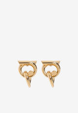 Salvatore Ferragamo Gancini Logo Earrings Gold 760810 EAR GANPIERC 780397-ORO GIOVE