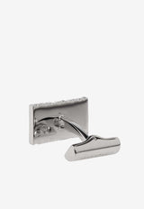 Salvatore Ferragamo Logo Engraved Cufflinks Silver 770377 CLNK LETTERI 780296-PLD