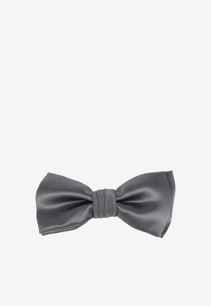 Salvatore Ferragamo Silk Bow Tie Gray 527438 PP ORESDA NW 763121-GREY