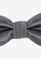 Salvatore Ferragamo Silk Bow Tie Gray 527438 PP ORESDA NW 763121-GREY