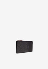 Salvatore Ferragamo Logo Monogram Leather Cardholder Black 661587 MONOGRAM 780336-NERO GRIGIO