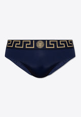 Versace Greca Border Swim Briefs ABU01025 1A11119-A70W