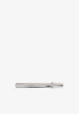 Salvatore Ferragamo Gancini Tie Clip Silver 770374 TIE B MONOG 780252-PLD RED