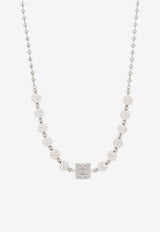 Givenchy 4G Crystal Embellished Necklace Silver BF00R 9F05M-040