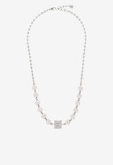 Givenchy 4G Crystal Embellished Necklace Silver BF00R 9F05M-040