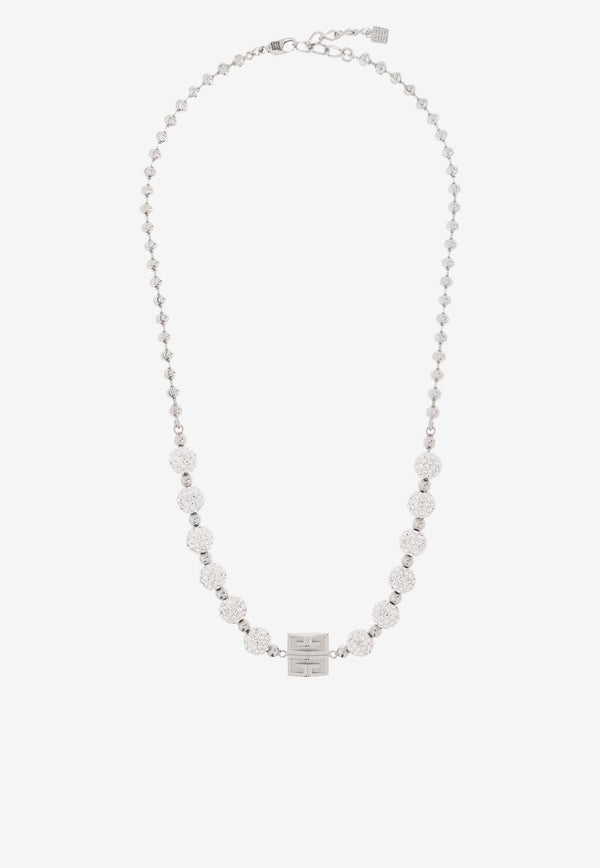 Givenchy 4G Crystal Embellished Necklace Silver BF00R 9F05M-040