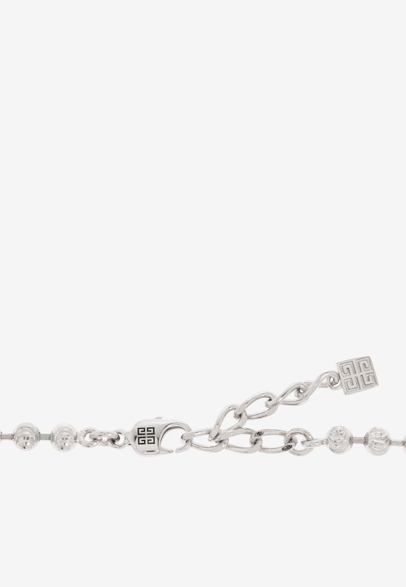 Givenchy 4G Crystal Embellished Necklace Silver BF00R 9F05M-040