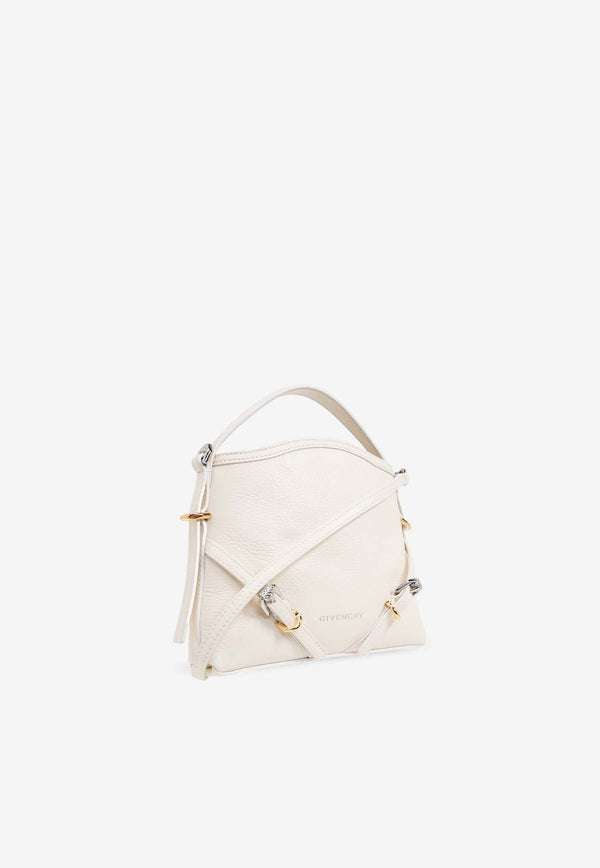 Givenchy Nano Voyou Leather Shoulder Bag White BB60N HB1Q7-105