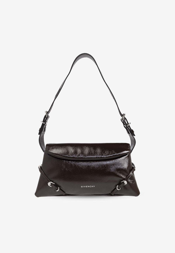 Givenchy Small P
tit Voyou Patent Leather Shoulder Bag Brown BB510 4B25Y-202