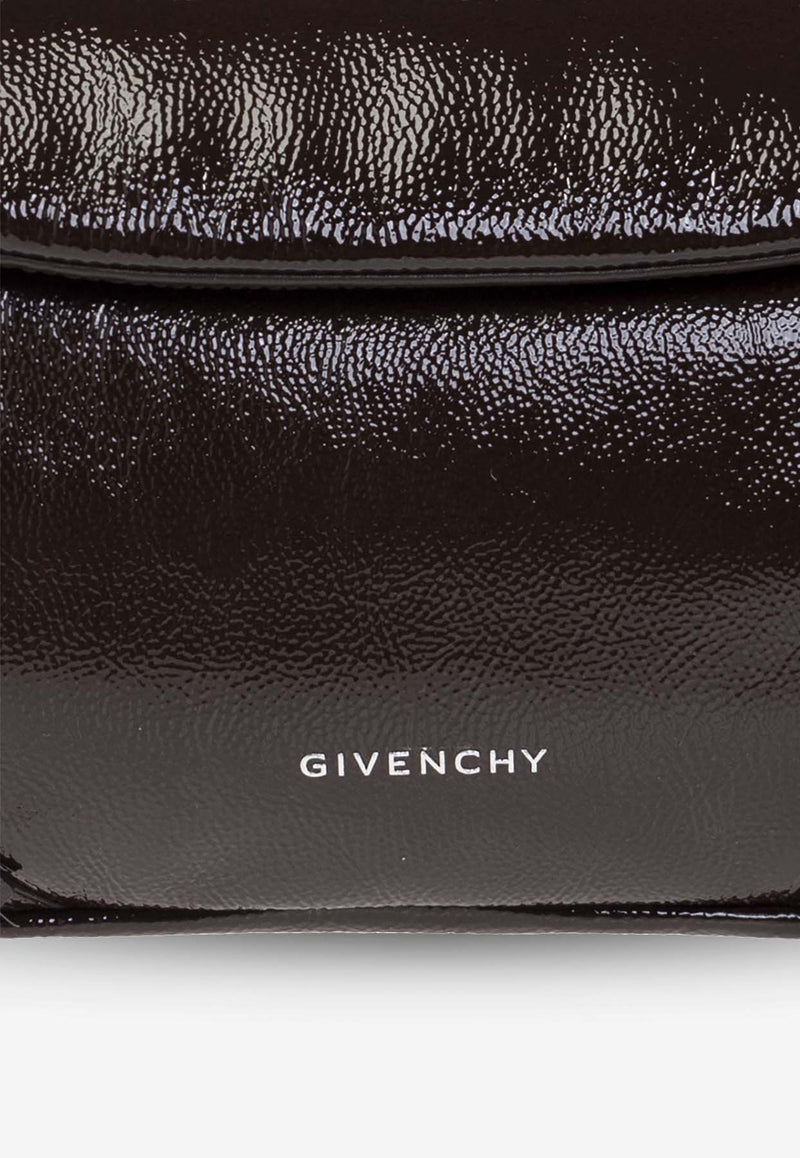 Givenchy Small P
tit Voyou Patent Leather Shoulder Bag Brown BB510 4B25Y-202