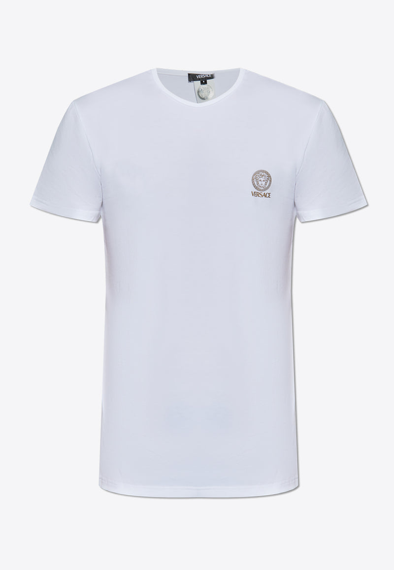 Versace Medusa Print Crewneck T-shirt White AUU01005 1A10011-A1001