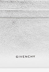 Givenchy 4G Liquid Metallic Leather Cardholder Silver BB60N BB1ZB-934