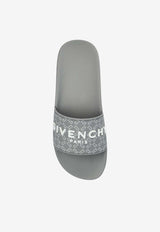 Givenchy Monogram Rubber Slides Gray BH301 TH1UC-030