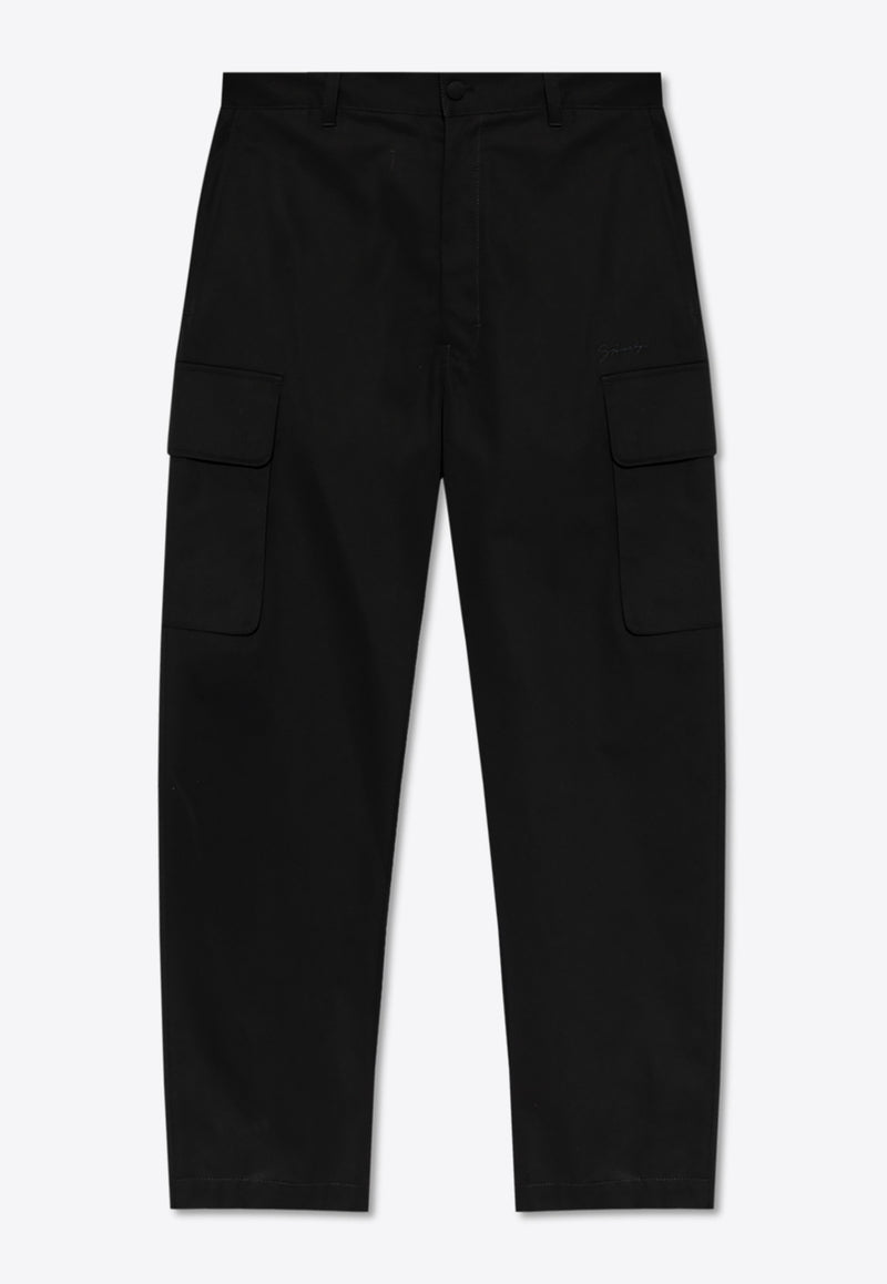 Givenchy Logo Embroidered Cargo Pants Black BM51J A1550-001