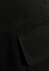 Givenchy Logo Embroidered Cargo Pants Black BM51J A1550-001