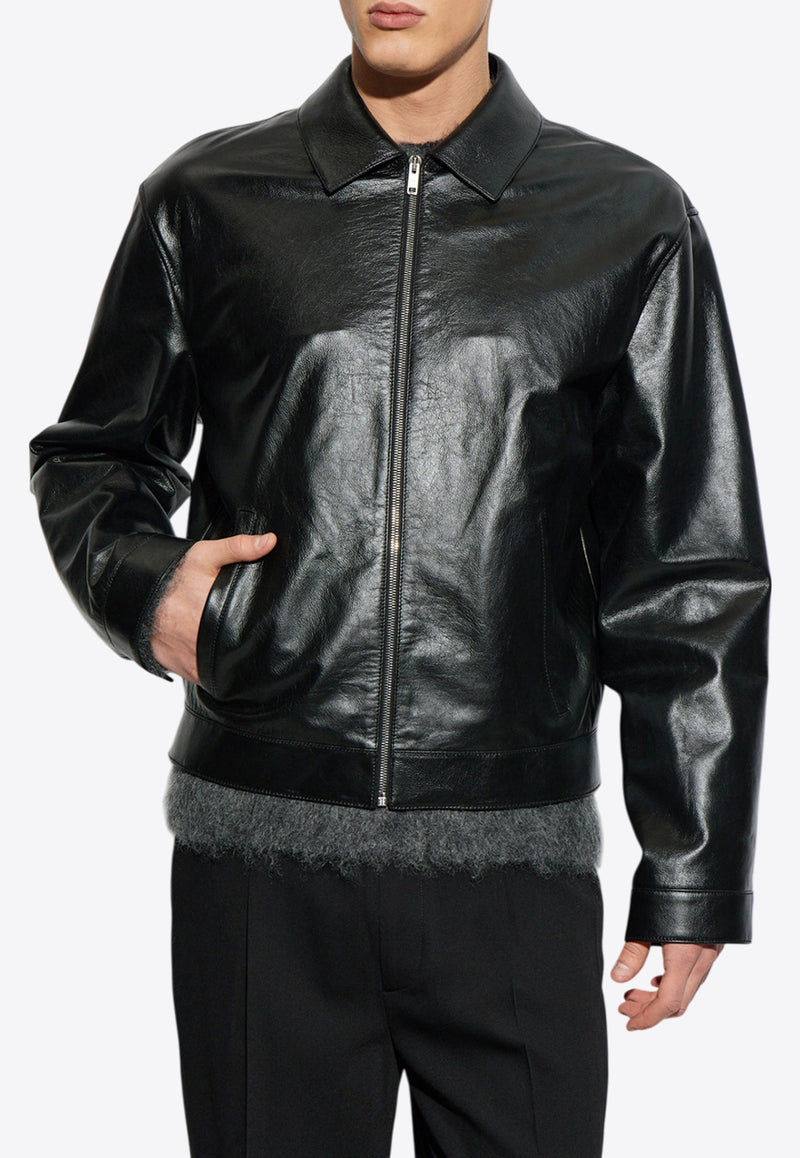 Givenchy Zip-Up Leather Jacket Black BM01A 761QR-001